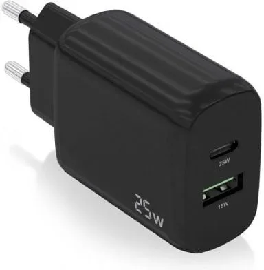 Cargador de Pared Aisens A110-0759/ 1xUSB Tipo-C/ 1xUSB/ 25W