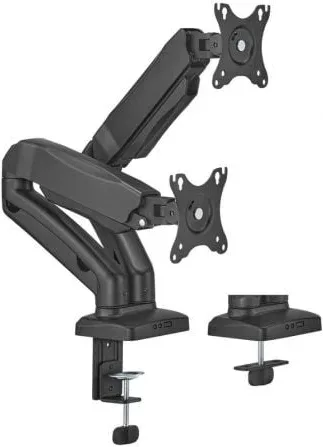 Soporte de Mesa con Contrapeso para 2 Monitores o TV Aisens DT32TSR-221/Giratorio/ Inclinable/ hasta 9kg