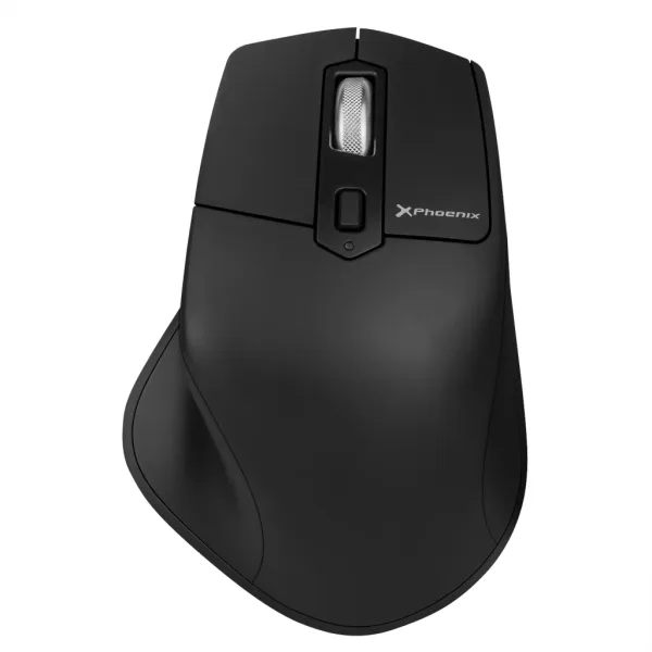 Ratón inalambrico Bluetooth phoenix ergo m2 ergonomico multidispositivo y batería recargable click silenciosos