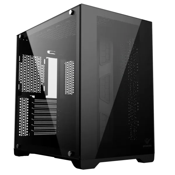 Caja ordenador phoenix gaming zephyr cubo atx doble cristal templado soporte GPU hasta 380mm