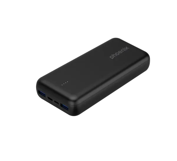 Phoenix powerbank batería externa 20000mah con 2 USB carga rapida y 1 USB tipo c pd