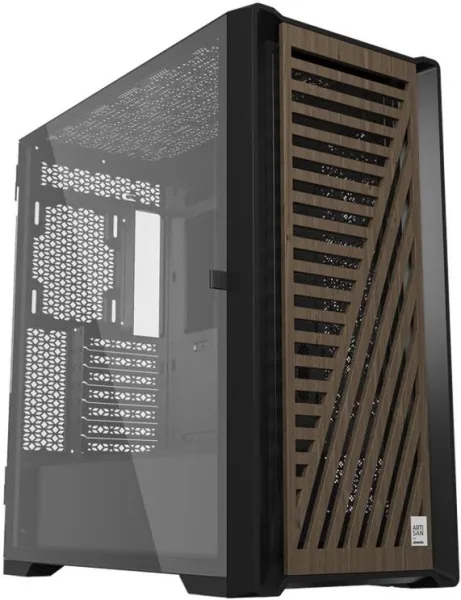 Caja ordenador phoenix gaming artisan noble negra frontal de madera atx filtros antipolvo tipo c