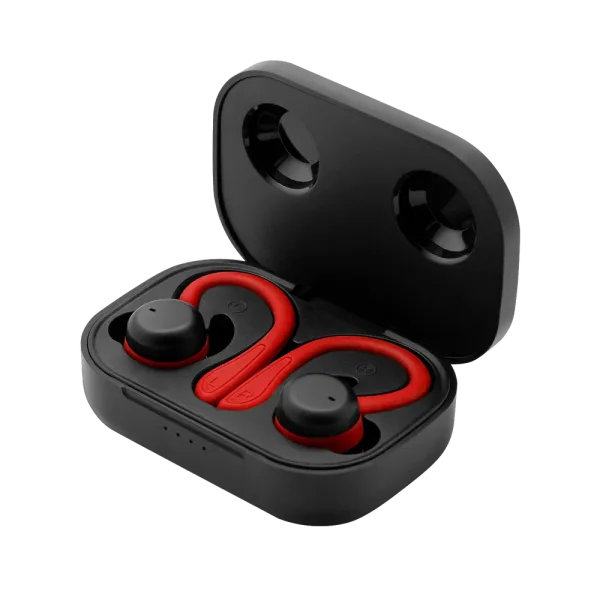 Auriculares deportivos phoenix spartan Bluetooth 5.3 manos libres accesorios intercambiables detalles en rojo