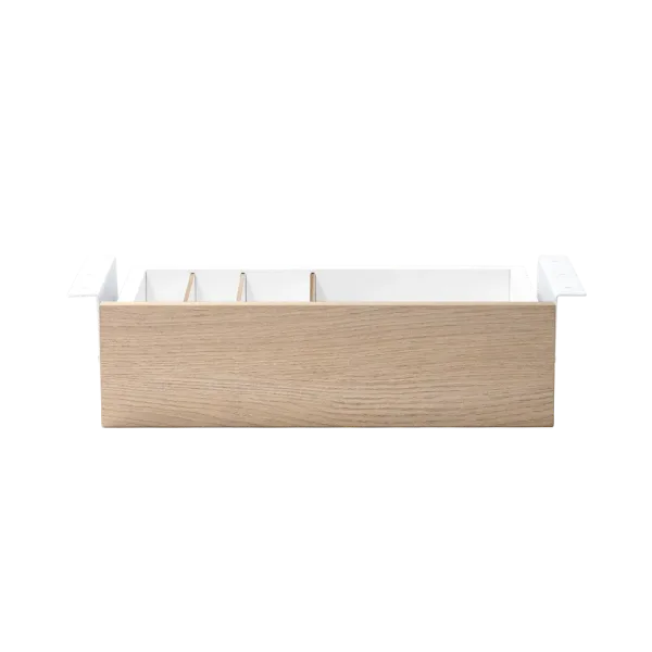 Cajon phoenix para escritorio artisan combinación blanco y madera natural
