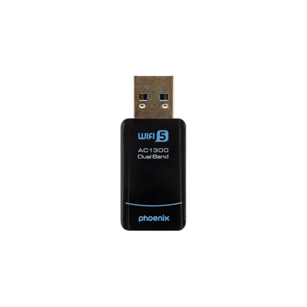 Phoenix nano adaptador USB receptor red inalámbrico 1300mbps dual band