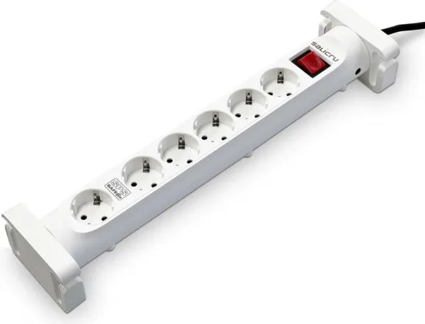 Regleta con interruptor Salicru SAFE 6S/ 6 Tomas de corriente/ Cable 1.4m/ Blanca