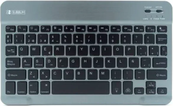 SUBBLIM Teclado Retroiluminado Bluetooth Smart Backlit BT Keyboard Grey