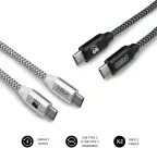 Cable Subblim 2X Premium USB C To USB C Alu Black/Silver