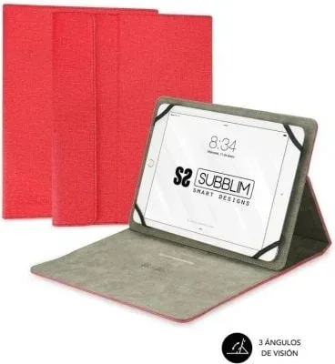 Funda Subblim Clever Stand para Tablets de 9.6"-11"/ Roja