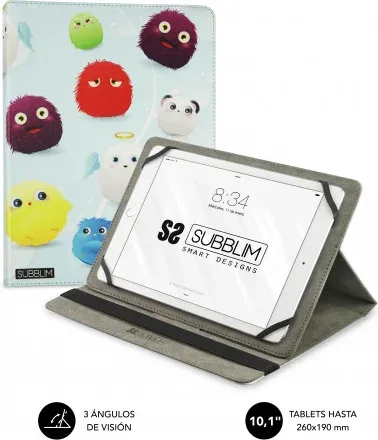 Funda Subblim Trendy Furry para Tablets de 9.6"-11"/ Negra