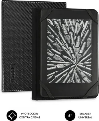 SUBBLIM Funda Libro Electrónico Clever Ebook Case 6" Black