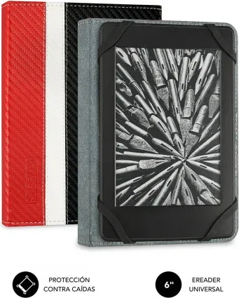 SUBBLIM Funda Libro Electrónico Clever Ebook Case 6" Red