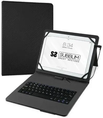 Funda con Teclado Subblim Keytab Pro USB para Tablets de 10.1"-11"/ Negra