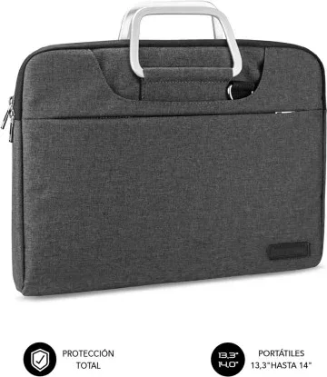 Maletín Subblim Business Laptop Sleeve para Portátiles hasta 15.6"/ Cinta para Trolley/ Gris