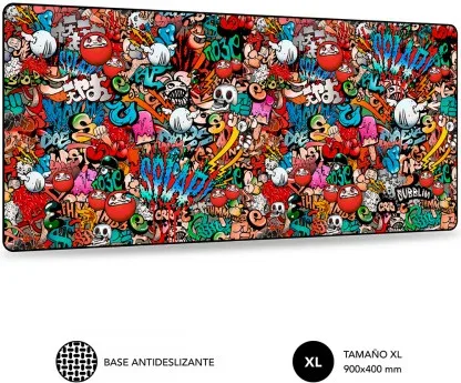 SUBBLIM Alfombrilla Ratón Graffiti XL Mouse Pad