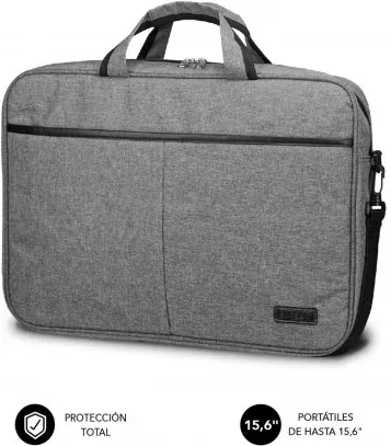 Maletín Subblim Elite Laptop Bag para Portátiles hasta 15.6"/ Cinta para Trolley/ Gris