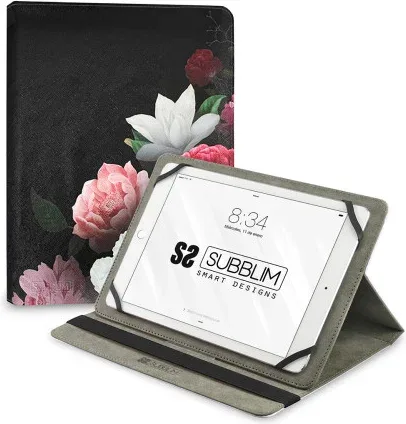 SUBBLIM Funda Tablet Universal TRENDY CASE ROSAS 11"