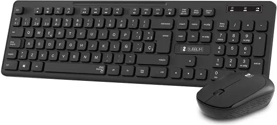 Combo Teclado Raton Subblim Business Slim Silencioso Rf Inalambrico Negro