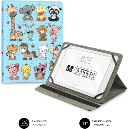 Funda Tablet Subblim Trendy Case Animals 11"
