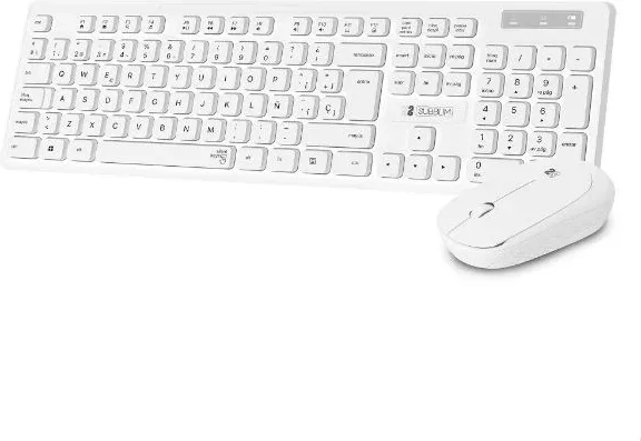 Teclado y Ratón Subblim Combo Business Slim Silencioso Inalámbrico/ Blanco