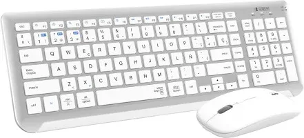 Teclado y Ratón Inalámbrico Subblim Combo Dual Prestige Extendido/ Blanco y Plata