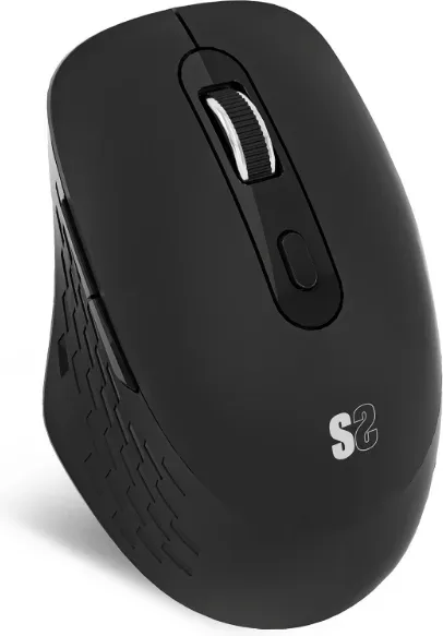 Ratón Ergonómico Inalámbrico Subblim Curve Ergo Dual Battery/ Batería recargable/ Hasta 1600 DPI/ Negro