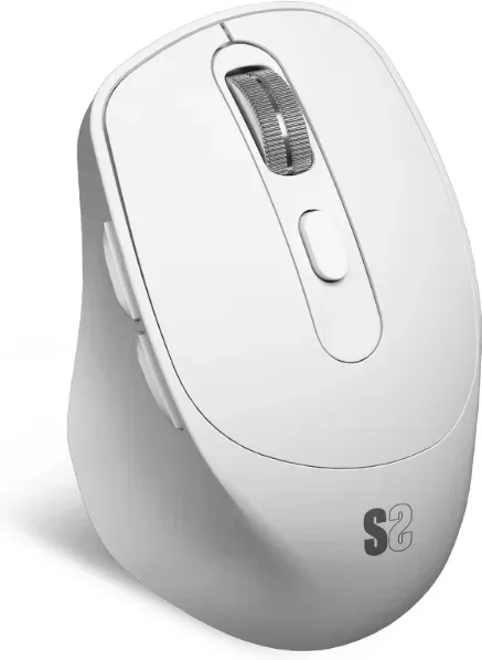 Ratón Ergonómico Inalámbrico Subblim Comfort Ergo Dual Battery/ Batería recargable/ Hasta 2400 DPI/ Blanco