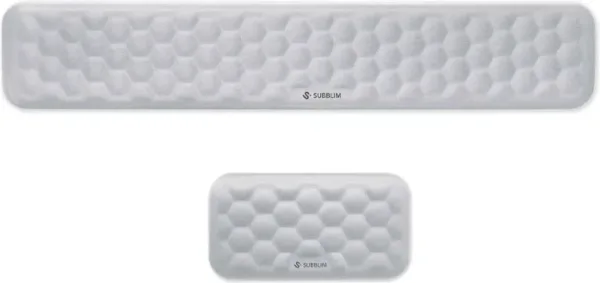 Kit Alfombrilla Teclado + Raton Ergo Airpadding Plata Subblim