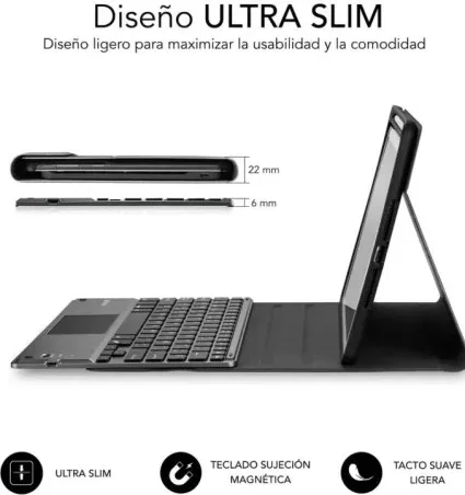 Funda con Teclado Subblim KeyTab Pro BT para Tablet iPad 10.9" 10a Gen/ Negra