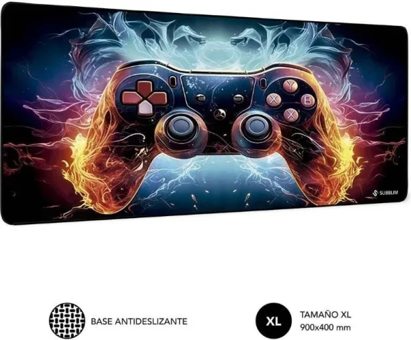 SUBBLIM GameCore XL Alfombrilla de ratón para juegos Negro, Multicolor