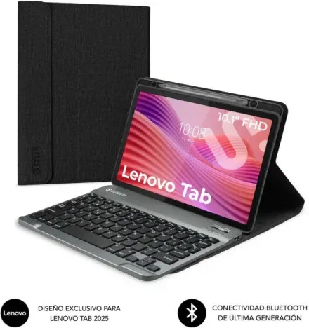 Funda con Teclado Subblim Shock Case Lenovo Tab 10.1" 2025/ Negra