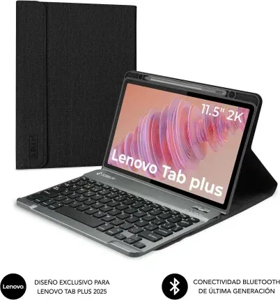 Funda con Teclado Subblim Keytab Pro BT Lenovo Tab 2025 11.5"/ Negra