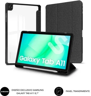 Funda Subblim Clear Shock Case para Samsung A11 8.7"/ Negra