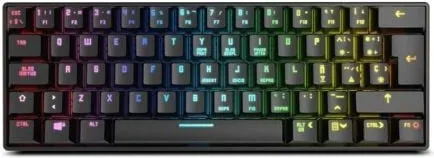 Teclado Mini Krom Gaming Kluster Bluetooth Retroiluminado Mecanico Negro