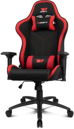 DRIFT DR110BR silla para videojuegos Butaca para jugar Asiento acolchado Negro, Rojo