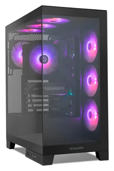 Caja Nox Hummer Glock Semitorre Atx Frameless Negro