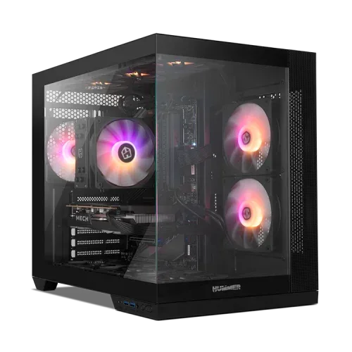 Caja Nox Hummer Astra Neo Semitt Atx Cristal Frameless Negro