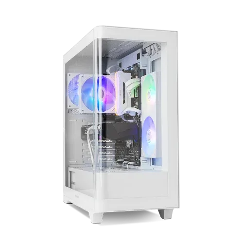 Caja Nox Hummer Ether Atx Semitorre Cristal Curvo Blanco