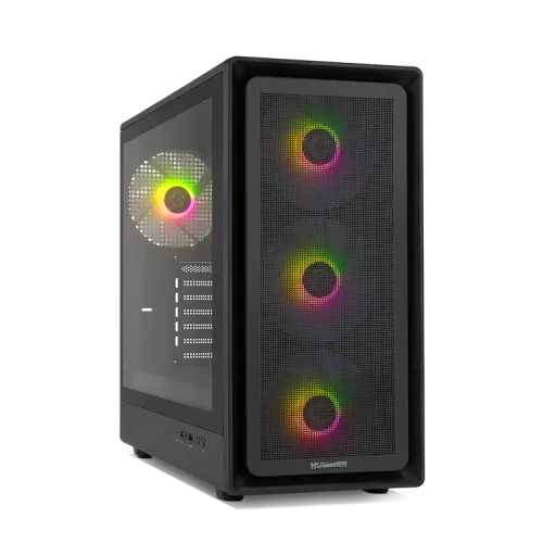 Caja Nox Semitorre Hyperflow Hummer Aero ARGB Negro USB 3.0 Type C
