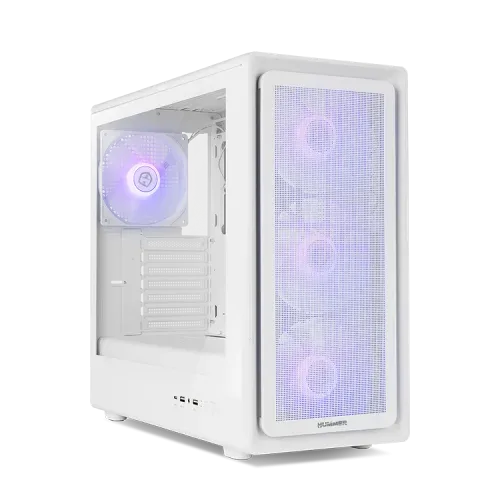 Caja Nox Semitorre Hyperflow Hummer Aero ARGB Blanca USB 3.0 Type C