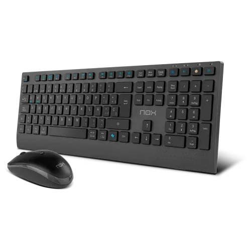 NOX NXLITEDUOSP teclado Ratón incluido Hogar RF Wireless + Bluetooth QWERTY Español Negro