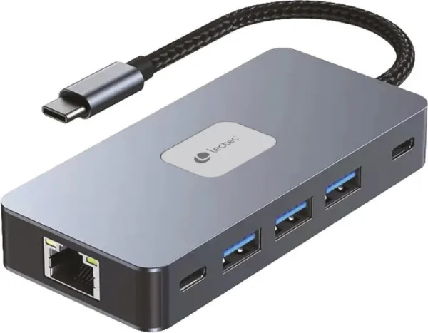 Docking USB Tipo-C Leotec LEDS02/ 3xUSB/ 1xUSB Tipo-C/ 1xUSB Tipo-C PD/ 2xHDMI 4K/ 1xRJ45/ 1xLector Tarjetas SD y microSD/ Gris
