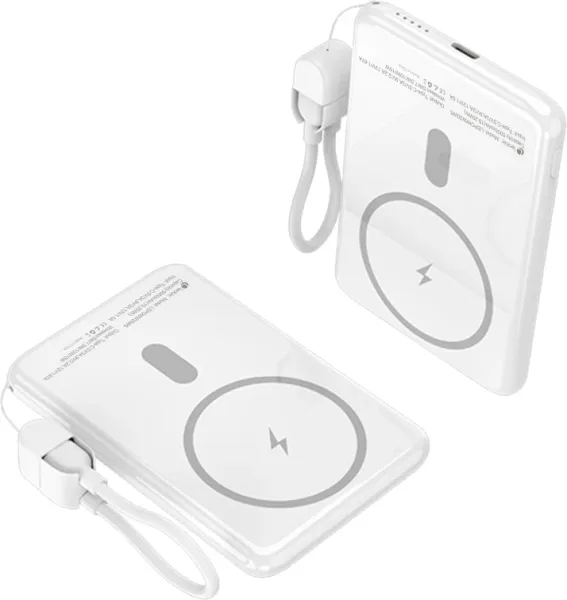 Leotec Powerbank 5000Mah 20W Fast Chrg Blanco 1Usb-C+Wireless Inc Lan Cab USB-C a USB-C 65W