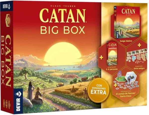 Juego de mesa devir catan big box pegi 10
