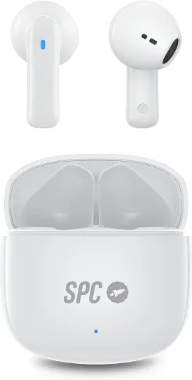 Auriculares Bluetooth SPC Zion 2 Play con estuche de carga/ Autonomía 7h/ Blancos