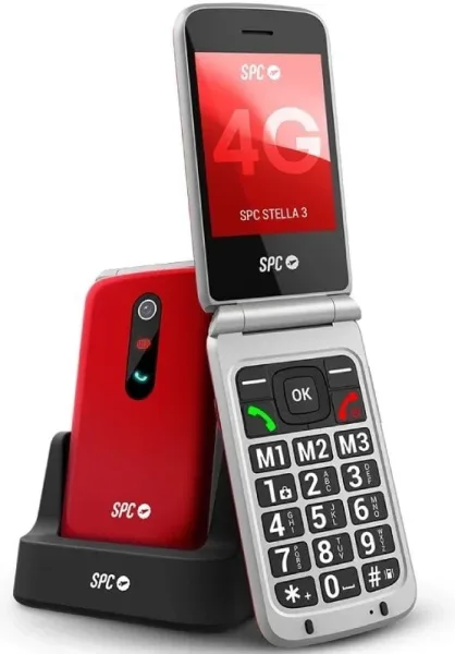 Teléfono Móvil SPC Stella 3 para Personas Mayores/ 4G/ Rojo