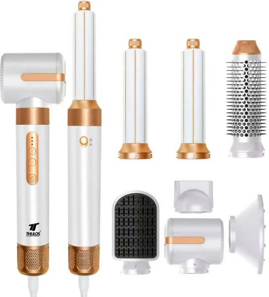 Secador de pelo thulos 7 en 1 th - by25 color blanco 1400w