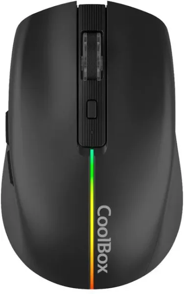 Mouse raton coolbox gaming  w01 negro 1600 dpi inalambrico recargable