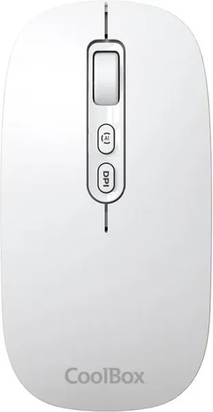 Mouse raton coolbox ia w02 blanco 1600 dpi inalambrico rf+bt