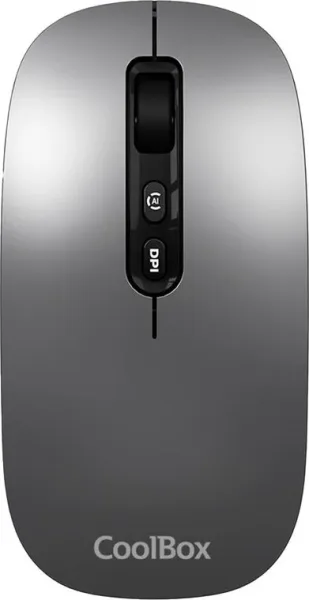Mouse raton coolbox ia w02 gris 1600 dpi inalambrico rf+bt